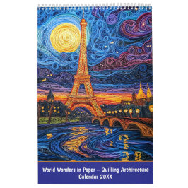 Calendário World Wonders in Paper – Quilling Architecture