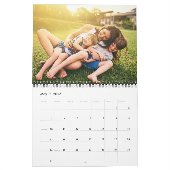 Calendário Xadrez Family Fotos Campbell Tartan (Maio 2026)