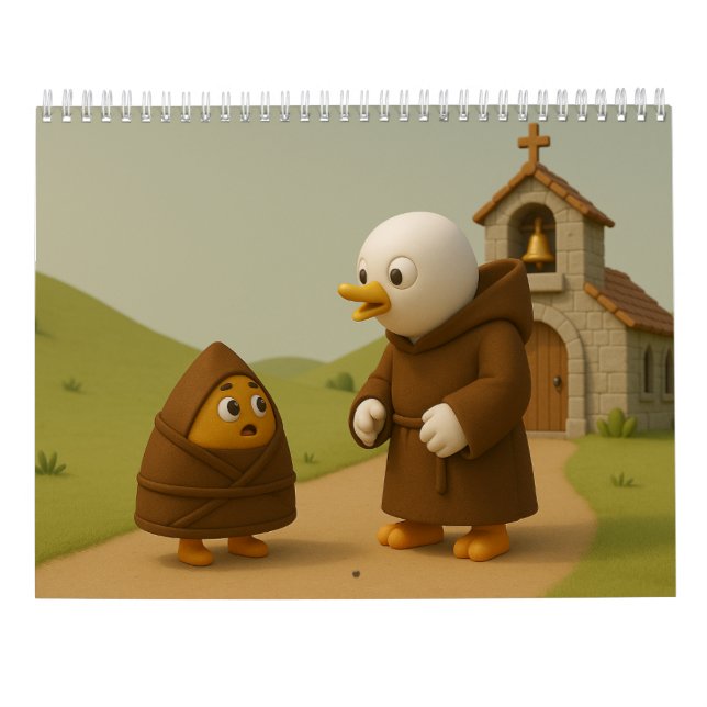 Calendário Yaya and Zongzi (sticky rice dumpling) (Verso)