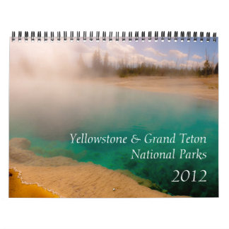 Calendário Yellowstone & parques nacionais grandes 2012 de