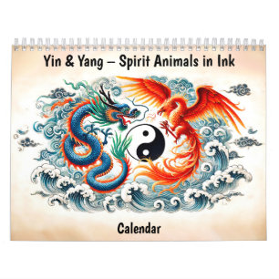 Calendário Yin & Yang – Animais Espirituais em Tinta