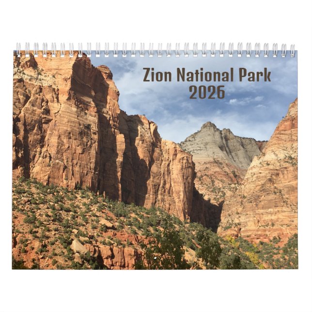 Calendário Zion National Park Photographic 2026 Calendar (Capa)
