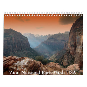 Calendário Zion National Park-Utah EUA
