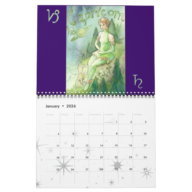 Calendário Zodíaco 2 (Jan 2026)