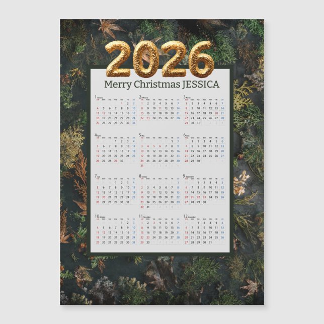 Calendários 2026 Rena Adorável À Noite (Frente)