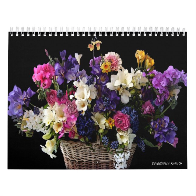 Calendários 2-Page florais feitos sob encomenda (Capa)