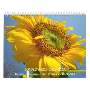 Calendários de Paisagens Naturais Girassóis Flor d