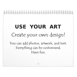 Calendários do costume 2013 com suas arte ou fotos