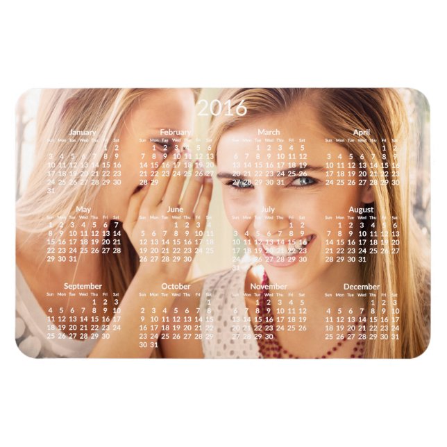 Calendários personalizados de 2016 Amplos ímãs fle (Horizontal)