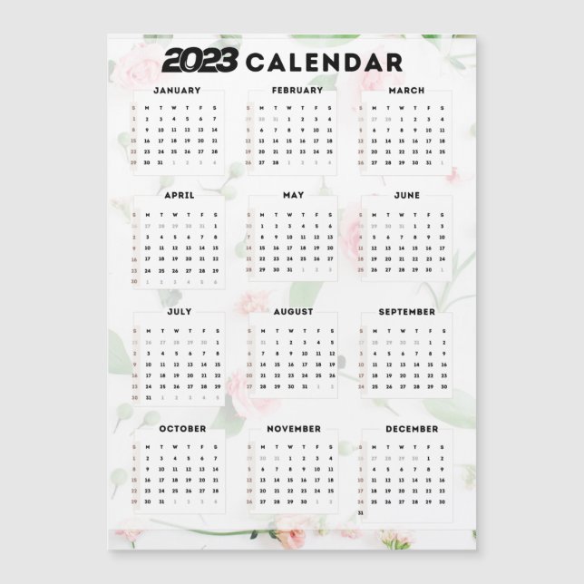 calendrier 2023 floral (Frente)