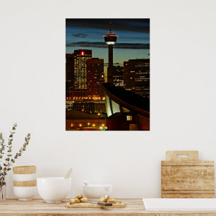 Calgary Skyline Framed Impressão