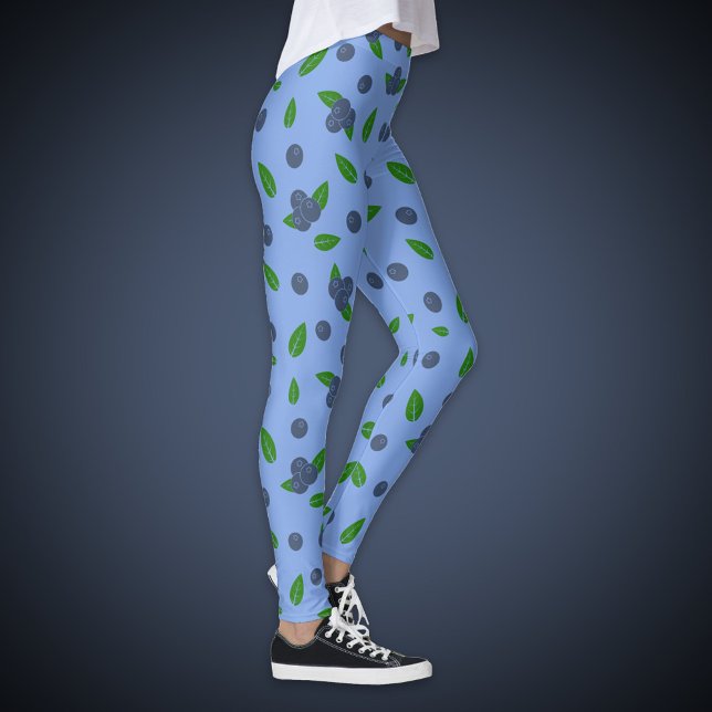 Calha de Leggings de Blueberry (Blueberry pattern Leggings Pant)