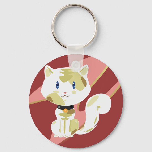Calico Cat Chaveiro (Frente)
