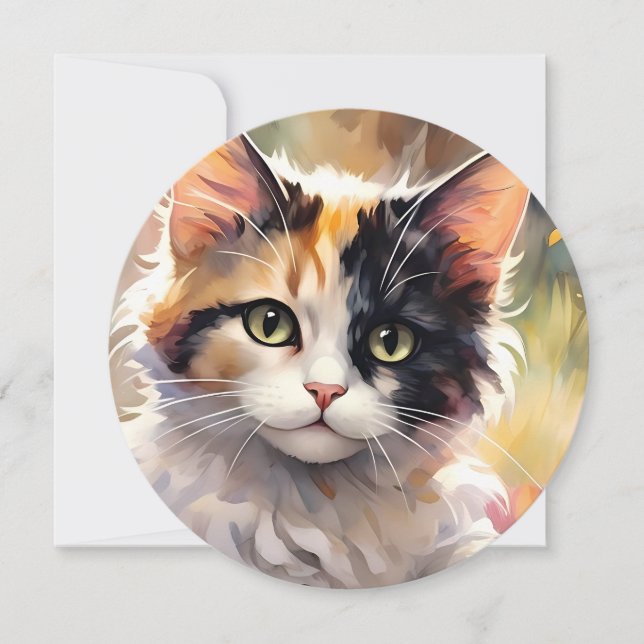 Calico Cat e borboletas no Primavera Garden (Frente)