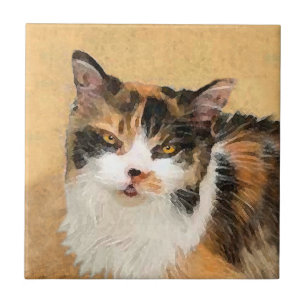 Calico Cat Painting - Gato Original Bonito