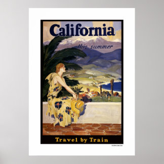 Califórnia este verão. Viagem por Poster de comboi