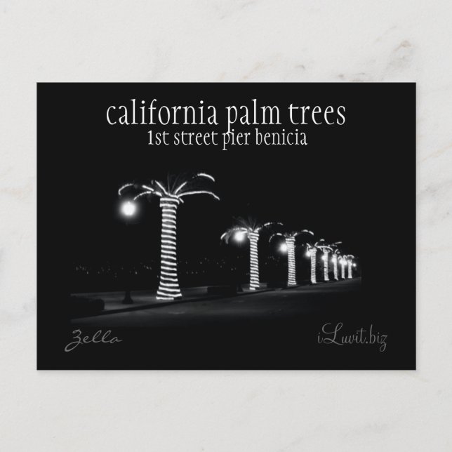 CALIFORNIA PALM TREES, por iLuvit.biz - Cartão de  (Frente)