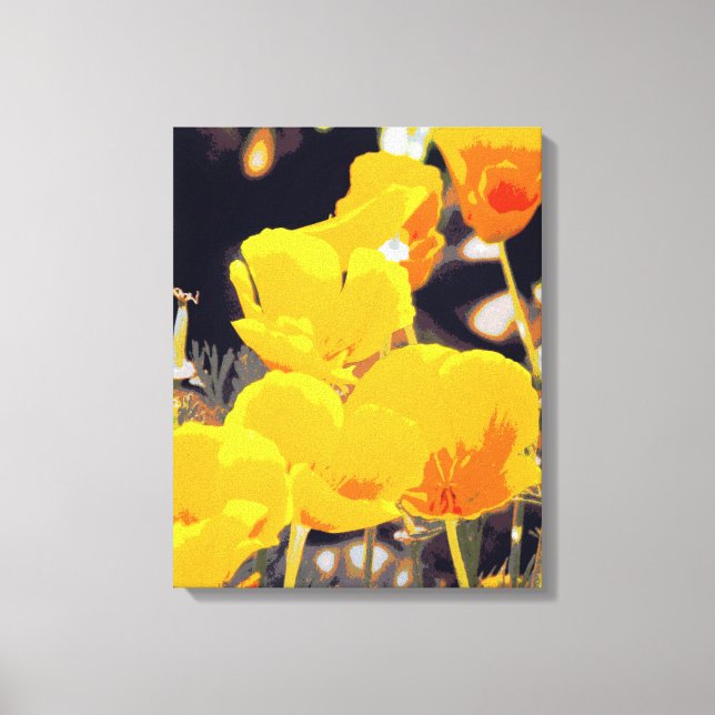 California Poppies Digital Art Canvas Impressão (Frente)