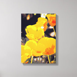 California Poppies Digital Art Canvas Impressão