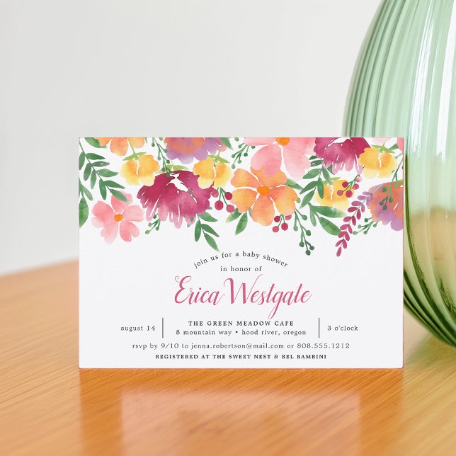 California Poppy | Convite para chás de fraldas (Criador carregado)