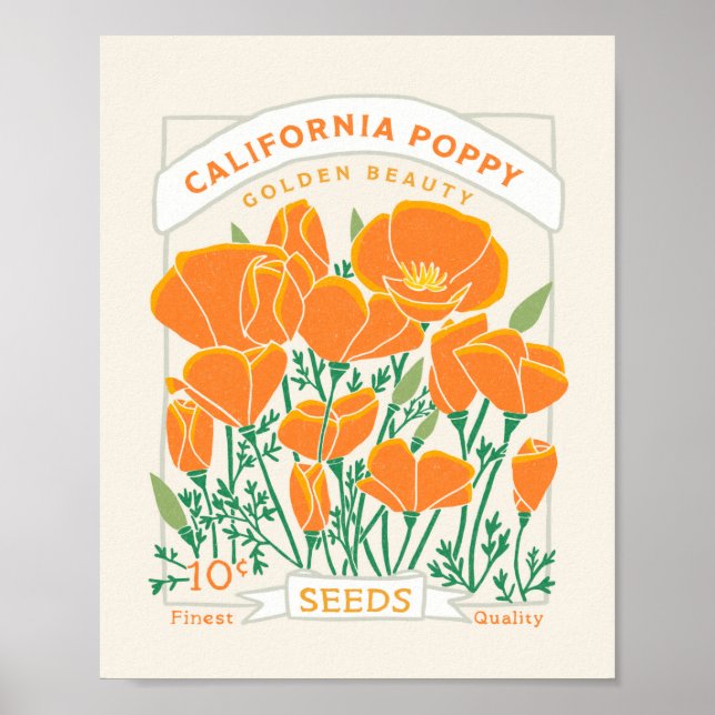 California Poppy Poster (Frente)