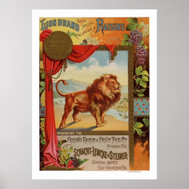 California Raisins Poster 1890 (Frente)