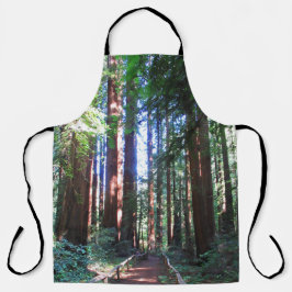 California Redwood Trail All-Over Impressão Apron
