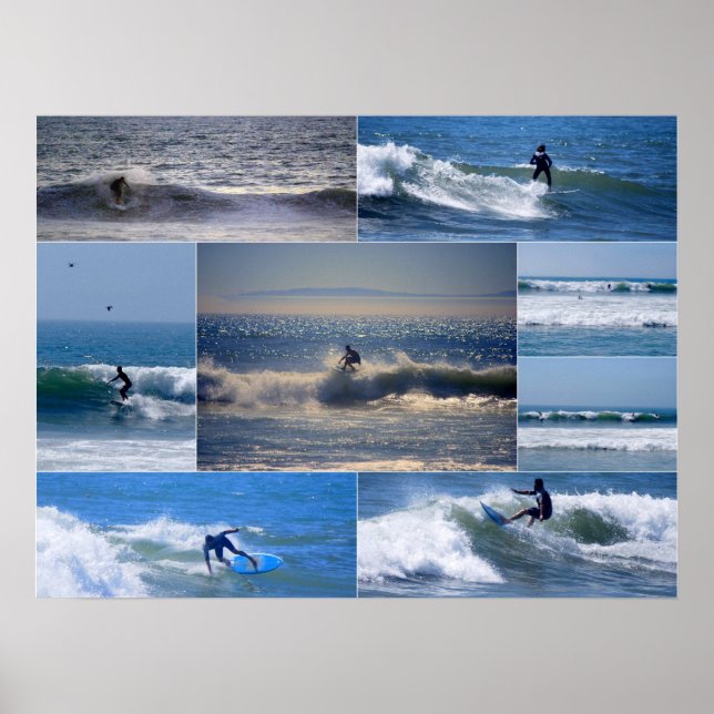 California Surfers Collage Poster (Frente)