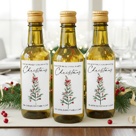 Caligrafia Aquarela Árvore de Natal Arco Vermelho 