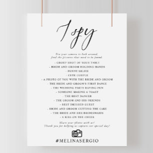 Caligrafia Black and White I Spy Weding Game