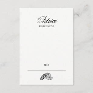 Caligrafia & cartão do conselho do casamento do