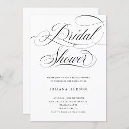 Caligrafia Clássica do Convite para Chá de panela 