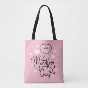 Caligrafia de Dia de as mães Feliz Saco de Tote