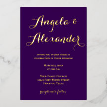 Caligrafia Decorativa Moderna Casamento Roxo Escur