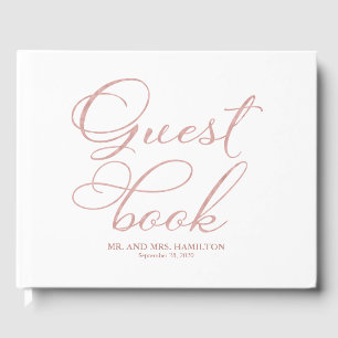 Caligrafia Dourada Elegante do Livro de Convidado