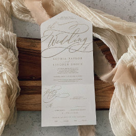 Caligrafia Dourada romântica | Ivory O Casamento D