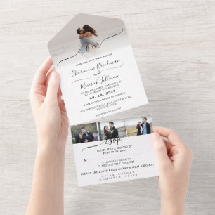 Caligrafia Elegante Moderna Foto RSVP Wedding