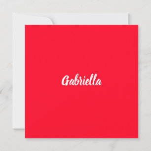 Caligrafia Elegante Vermelho Branco Simples Nome P
