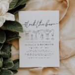 Caligrafia Estoque O Convite Ao Chá Do Bar<br><div class="desc">Este é um convite para chás de bares com um belo casal de bebidas aquáticas e uma elegante separação de fontes. // Para itens correspondentes, visite a coleção "STOCK THE BAR" na loja Sinceramente by Nicole Zazzle. * Se você gosta deste design, mas não o vê disponível para algo que...</div>