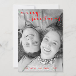 Caligrafia Feliz Cartão com fotos Vertical de Nata