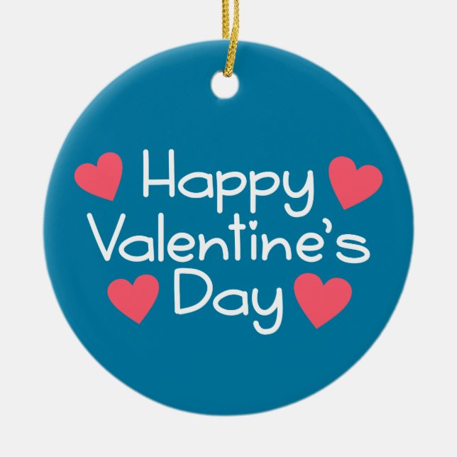 Caligrafia feliz dia de os namorados | Ornamento (Frente)