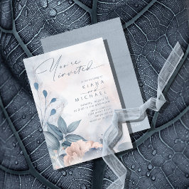 Caligrafia Floral Dusty Blue ID771