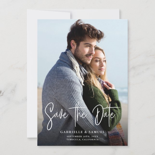 Caligrafia manuscrita 2 Foto Salvar Data (Frente)