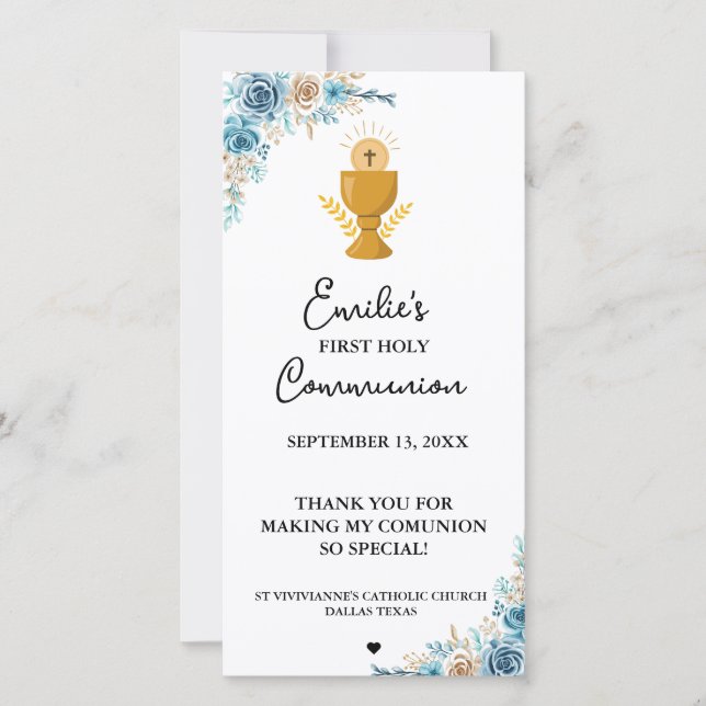 Caligrafia Minimalista Cartão de Oração Primeira C (Frente)