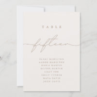 Caligrafia minimalista Número da Tabela de marfim