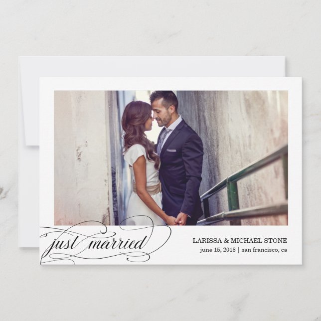 Caligrafia moderna | Anúncio de casamento (Frente)