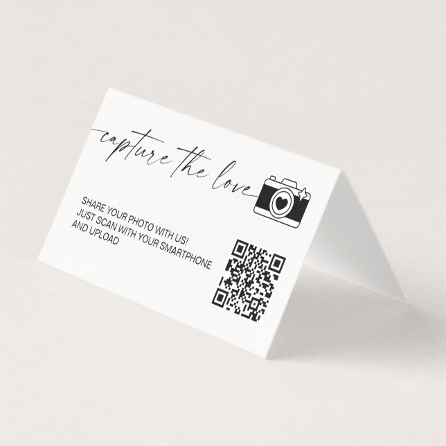 Caligrafia Moderna Capture O Amor código QR (Frente)