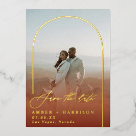 Caligrafia moderna do Arch Elegante Salva a Data