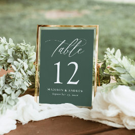 Caligrafia Moderna Número da Mesa de Casamento Ver