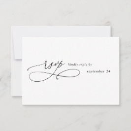 Caligrafia Moderna Preta e Branca 3 w RSVP de Refe